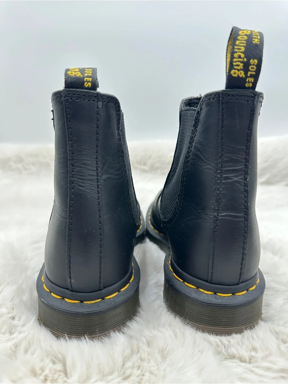 Dr. Martens 2976 SR Chelsea Boots Black Leather safety‎ men’s size 6
